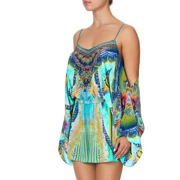 Camilla Reef Warrior Drop‎ Shoulder Playsuit Romper Size XS b75 - Picture 10 of 17